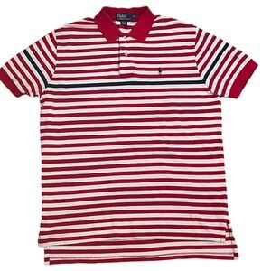 Men's Striped Ralph Lauren Polo Shirt - Size XL